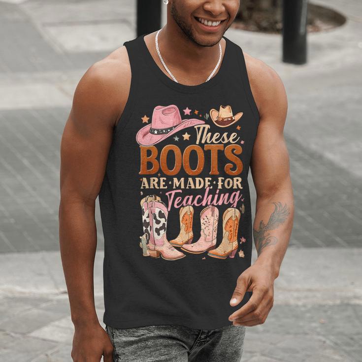 Cowboy Teacher These Boots Are Made-For Teaching School Men Tank Top, funny gift Cowboy Teacher These Boots Are Made-For Teaching School Men Tank Top, funny gift
