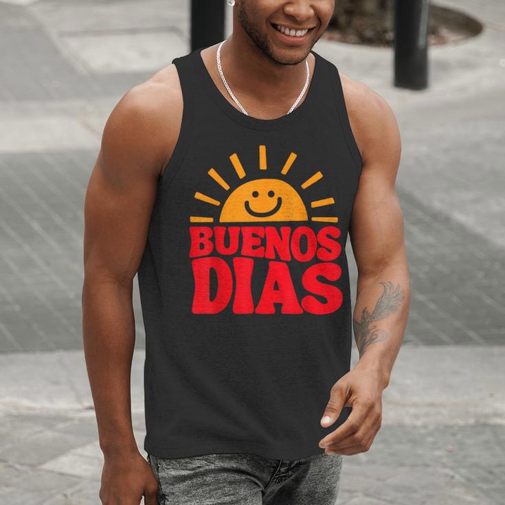 Cute Bilingual Spanish Teacher Buenos Dias Sunshine Men Tank Top, funny gift