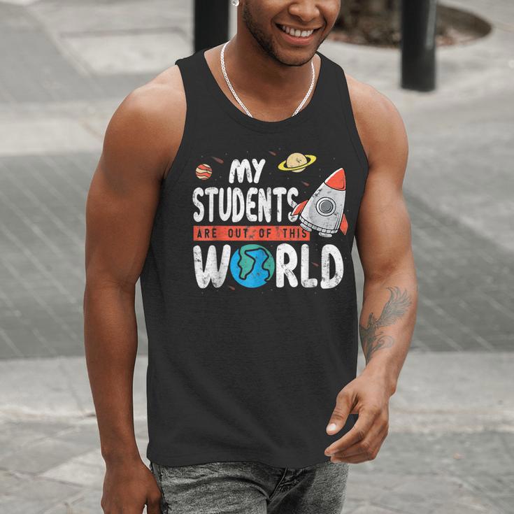 Cute Teacher My Students Are Out Of This World Space Men Women Kids Men Tank Top, funny gift