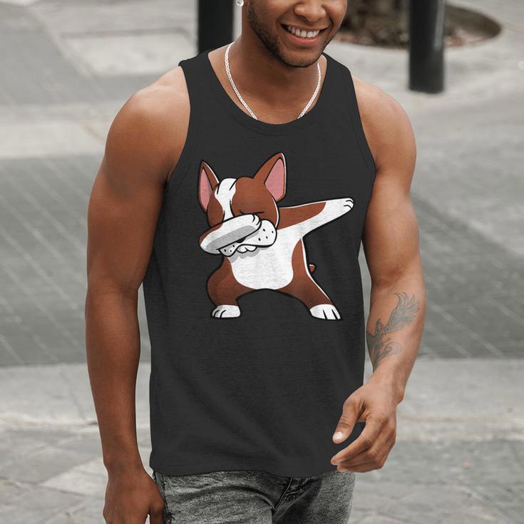 Dabbing Red Boston Terrier Dab Dance Dog Men Women Kids Men Tank Top, funny gift