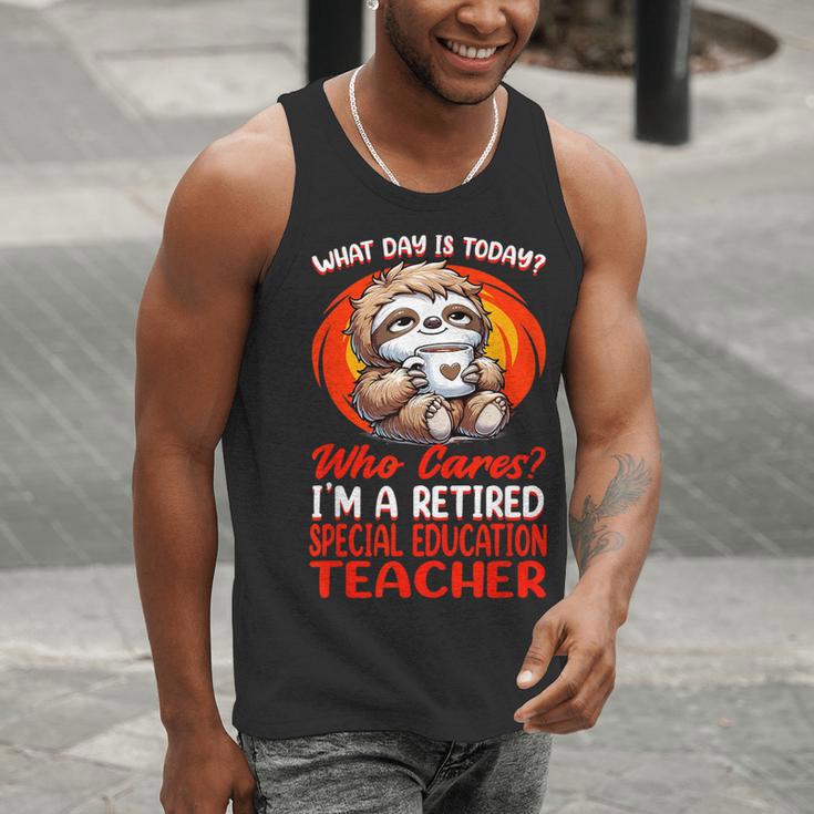 What Day Is Today Retired Special Education Teacher Men Tank Top, funny gift What Day Is Today Retired Special Education Teacher Men Tank Top, funny gift
