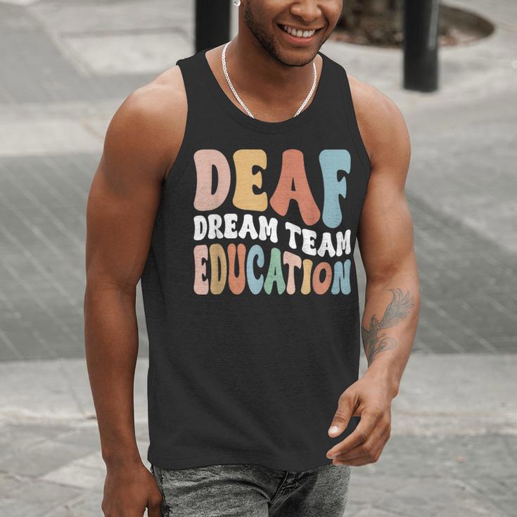 Deaf Dream Team Education Deaf Education Teacher Men Tank Top, funny gift