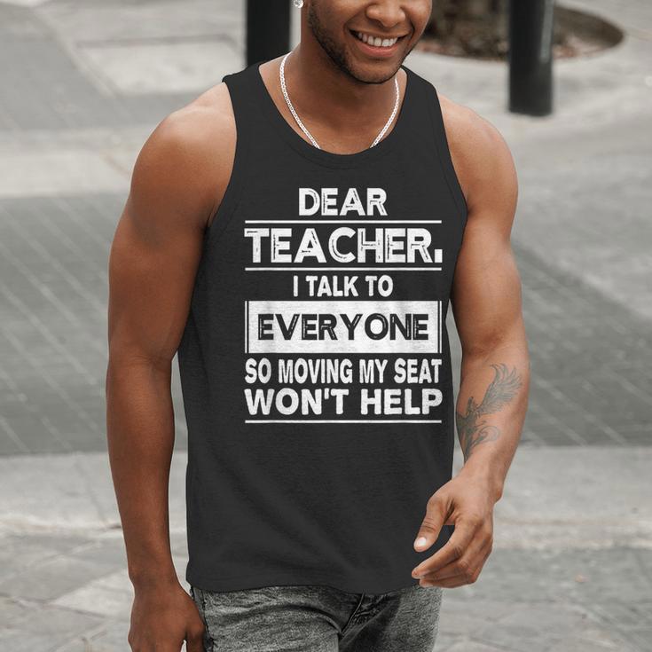 Dear Teacher i Talk To Everyone Funny Back To School Men Tank Top, funny gift