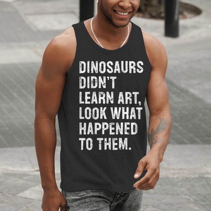 Dinosaurs Didn't Learn Art Art Teacher Men Tank Top, funny gift Dinosaurs Didn't Learn Art Art Teacher Men Tank Top, funny gift