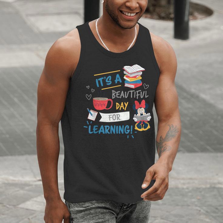 Disney Minnie Mouse Beautiful Day For Learning Teacher's Day Men Tank Top, funny gift Disney Minnie Mouse Beautiful Day For Learning Teacher's Day Men Tank Top, funny gift
