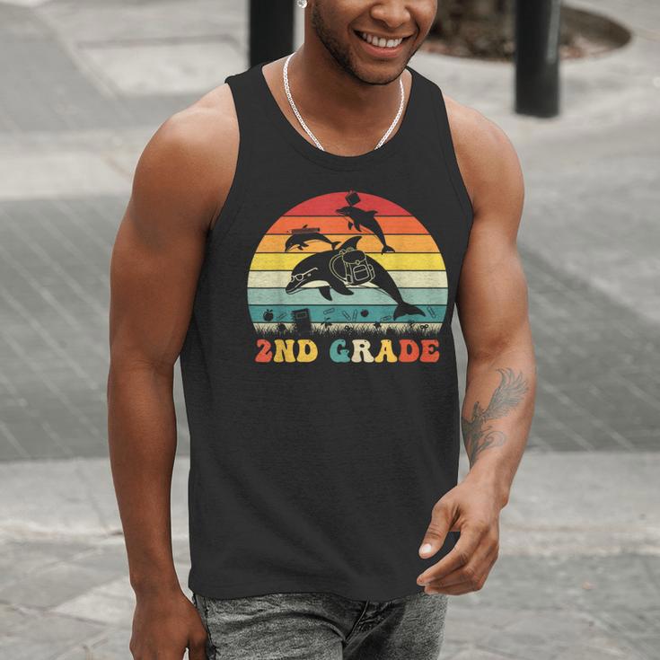 Dolphin Second Grade Back To School Teacher Student Men Tank Top, funny gift Dolphin Second Grade Back To School Teacher Student Men Tank Top, funny gift