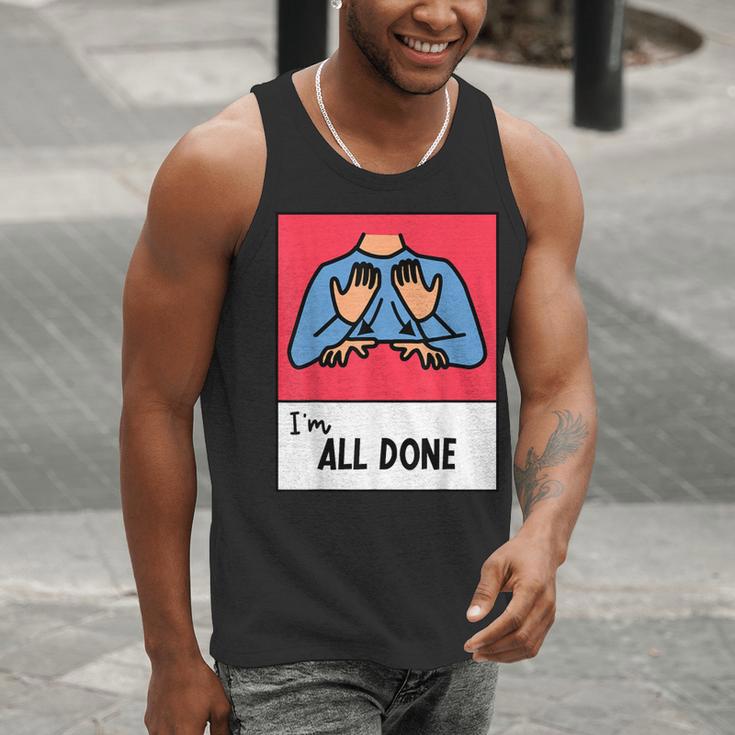 All Done Sped Teacher ASL Teacher Neurodiversity Hand Sign Men Tank Top, funny gift All Done Sped Teacher ASL Teacher Neurodiversity Hand Sign Men Tank Top, funny gift