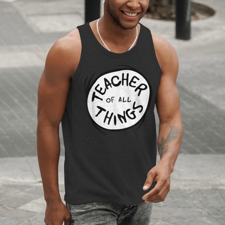 Dr Seuss Teacher Of All Things Red Emblem Men Tank Top, funny gift