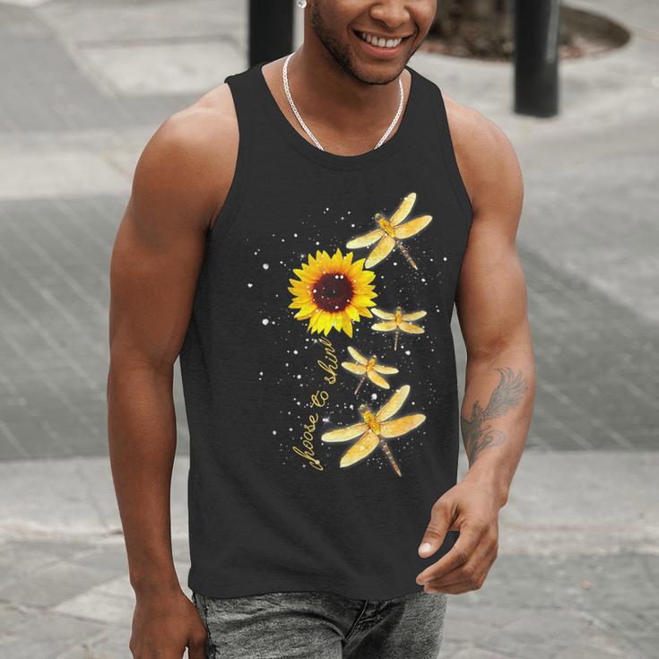 Dragonfly Sunflower Teacher Growth Mindset Choose To Shine Men Tank Top, funny gift Dragonfly Sunflower Teacher Growth Mindset Choose To Shine Men Tank Top, funny gift