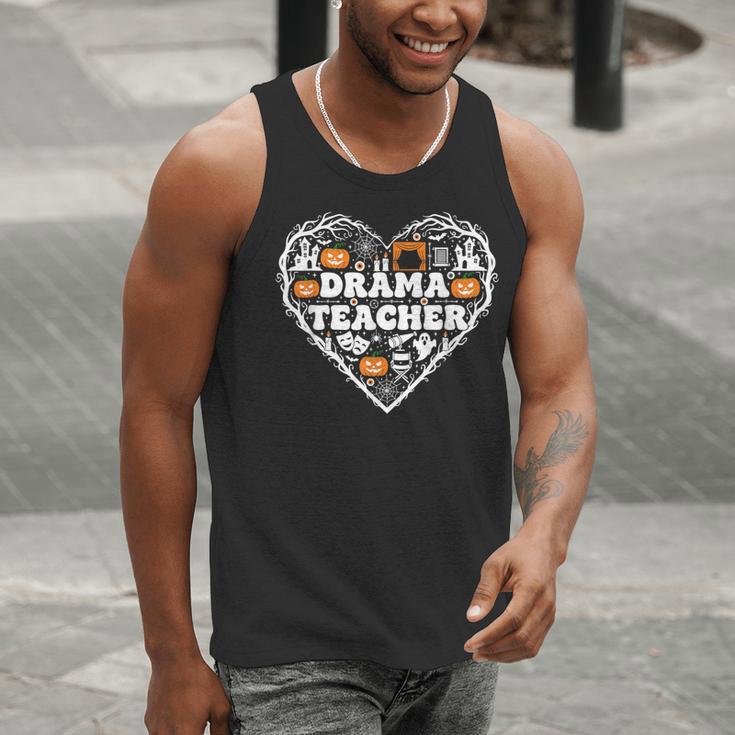 Drama Teacher Heart Pumpkin Ghost Halloween Kids Men Tank Top, funny gift Drama Teacher Heart Pumpkin Ghost Halloween Kids Men Tank Top, funny gift