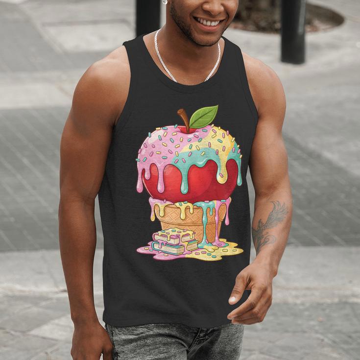 Dripping Apple Ice Cream Cone Cute Teacher Appreciation Men Tank Top, funny gift Dripping Apple Ice Cream Cone Cute Teacher Appreciation Men Tank Top, funny gift