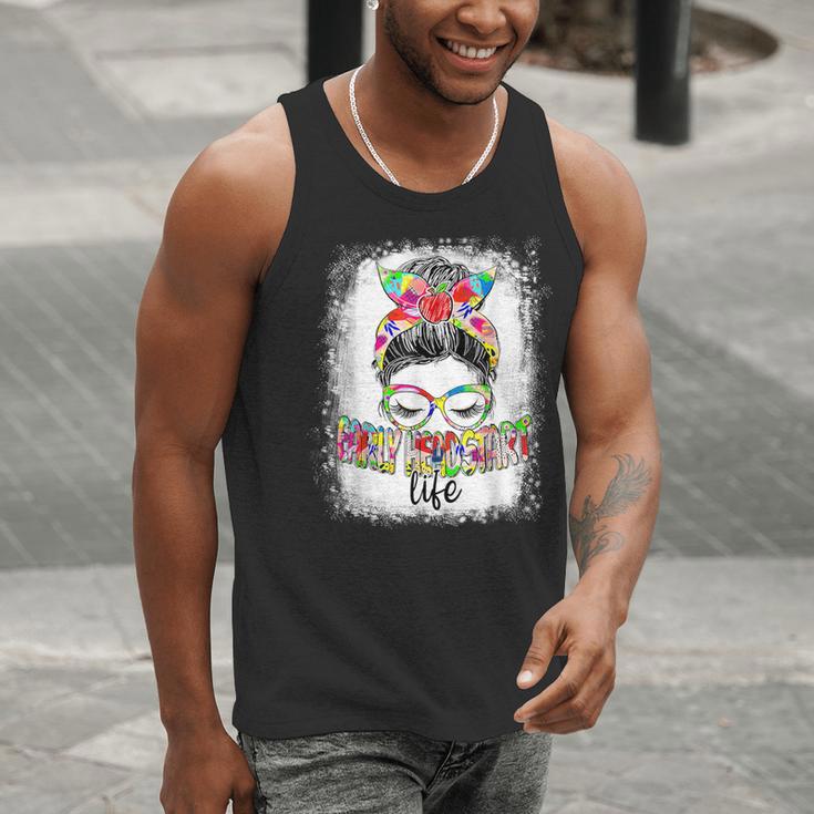 Early Head Start Life Messy Bun Back To School Teacher Women Men Tank Top, funny gift Early Head Start Life Messy Bun Back To School Teacher Women Men Tank Top, funny gift