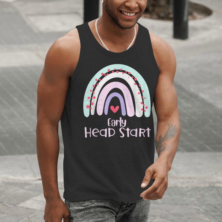 Early Headstart Cute Retro Rainbow Teachers Men Tank Top, funny gift