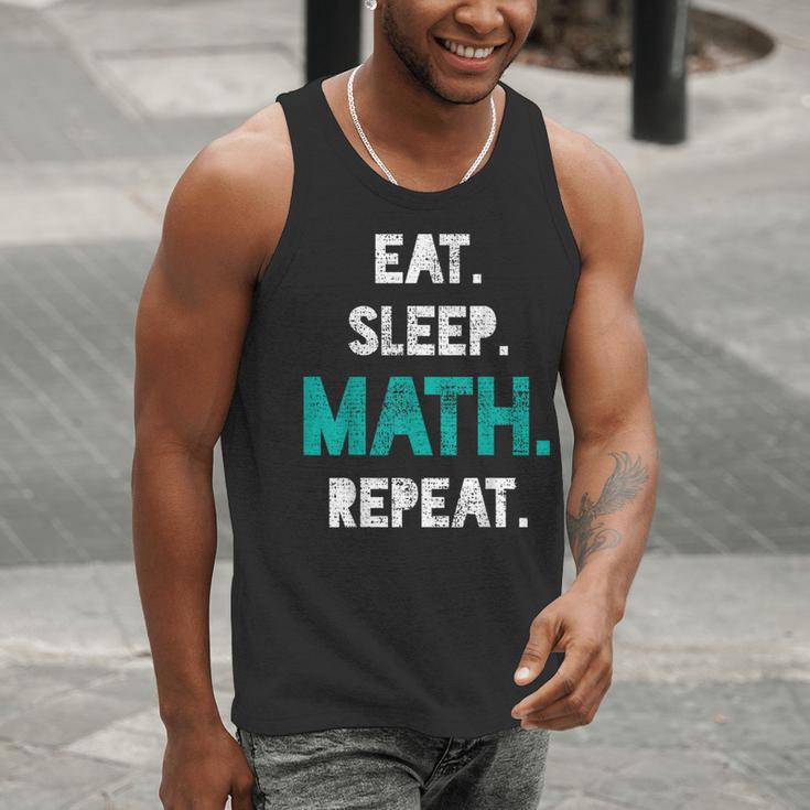 Eat Sleep Math Repeat Math Teacher Men Women Girls Kids Men Tank Top, funny gift