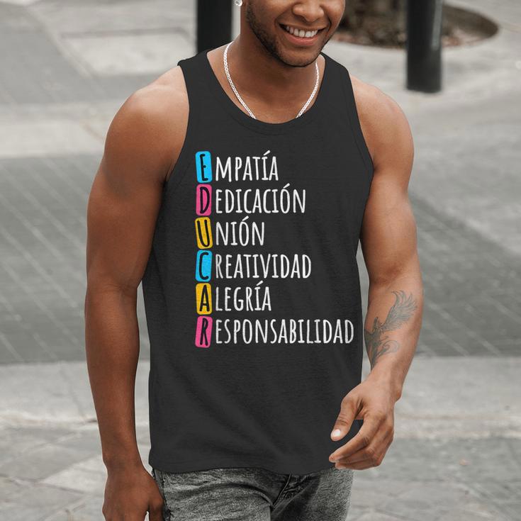 Educar Bilingual Spanish Teacher Men Tank Top, funny gift