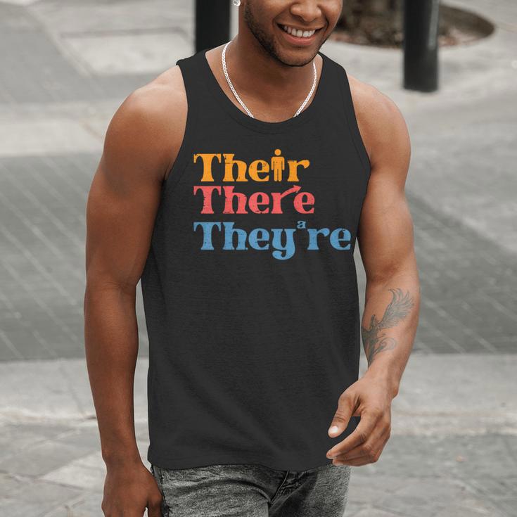 English Teacher Their There Theyre Grammar Men Women Men Tank Top, English Teacher Tank Tops, funny gift