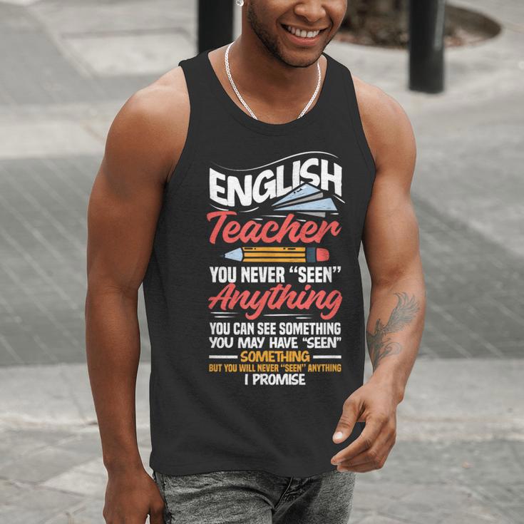 English Teacher Men Tank Top, English Teacher Tank Tops, funny gift