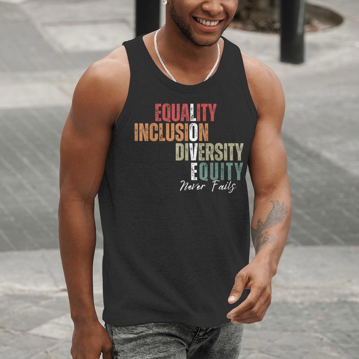 Equality Inclusion Diversity Equity Love Never Fails Teacher Men Tank Top, funny gift Equality Inclusion Diversity Equity Love Never Fails Teacher Men Tank Top, funny gift