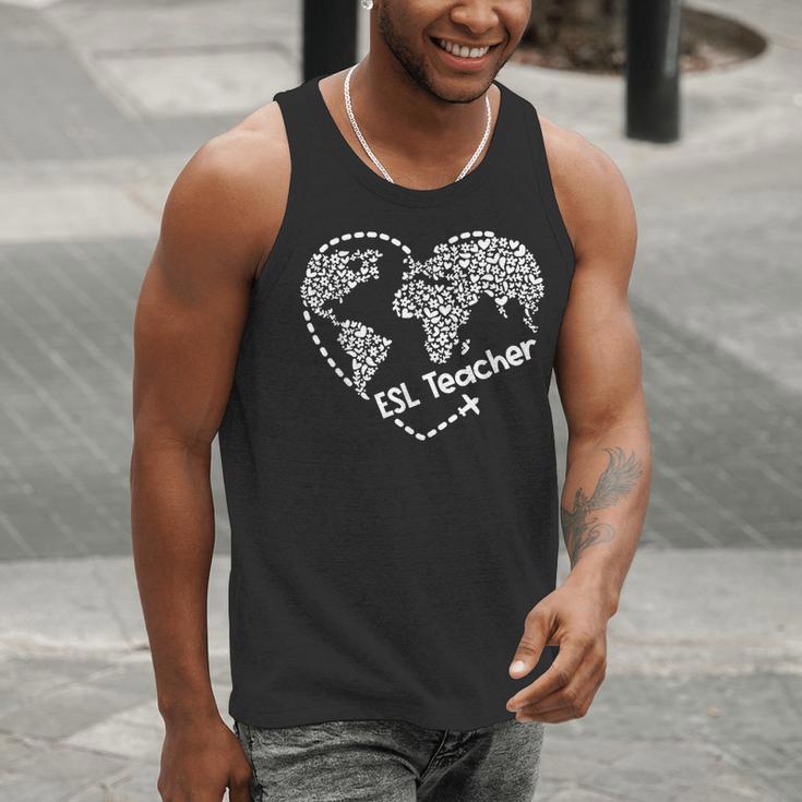 ESL Teacher ESOL Student Cute Heart Shape English Teacher Men Tank Top, Esl Teacher Tank Tops, English Teacher Tank Tops, funny gift