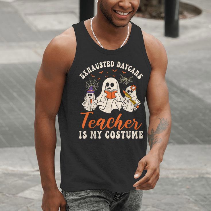 Exhausted Daycare Teacher Is My Costume Halloween Ghost Fun For Men Women Men Tank Top, funny gift