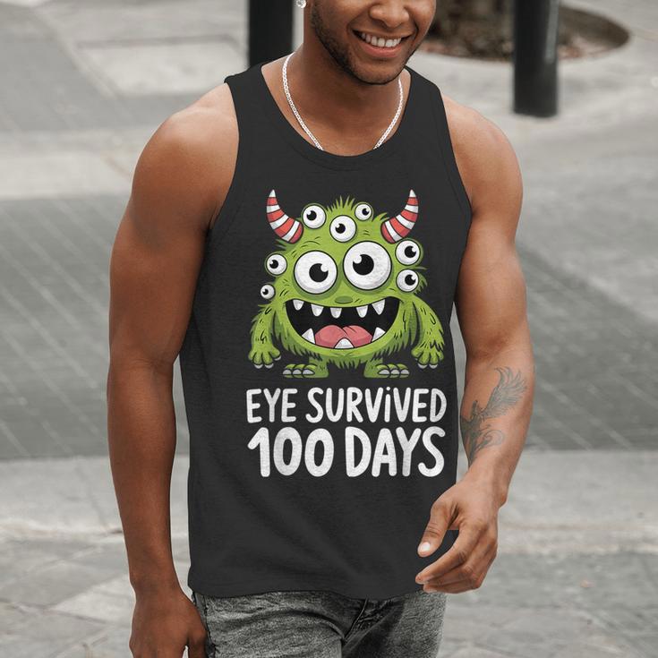 Eye Survived 100 Days Of School Monster Lover Teacher Kids Men Tank Top, funny gift Eye Survived 100 Days Of School Monster Lover Teacher Kids Men Tank Top, funny gift