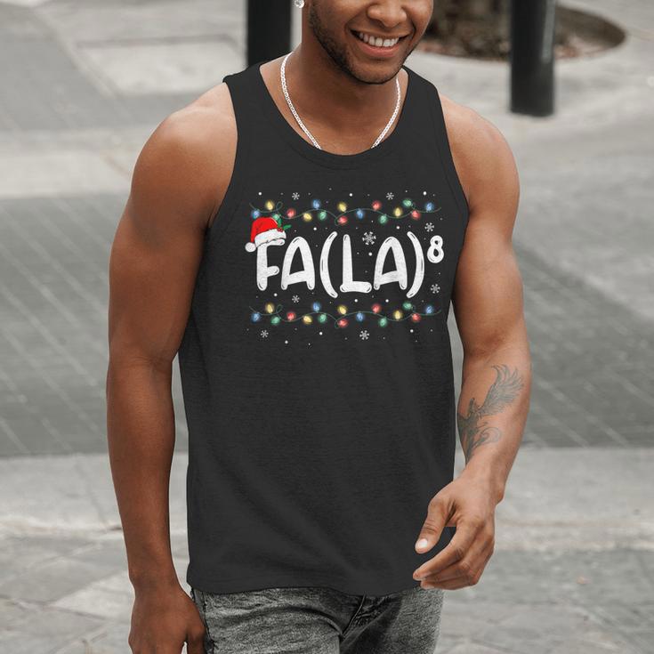 FA LA8 Christmas Santa Fa La Math Teacher Men Women Men Tank Top, funny gift