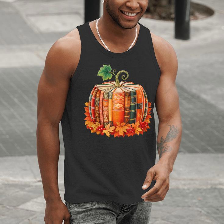 Fall Book Autumn Reading Teacher Halloween Pumpkin Season Men Tank Top, funny gift Fall Book Autumn Reading Teacher Halloween Pumpkin Season Men Tank Top, funny gift
