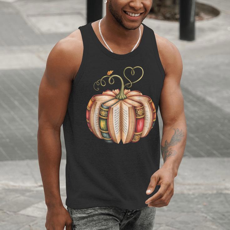 Fall Book Pumpkin Fall Librarians Bookworm Teachers Students Men Tank Top, funny gift Fall Book Pumpkin Fall Librarians Bookworm Teachers Students Men Tank Top, funny gift