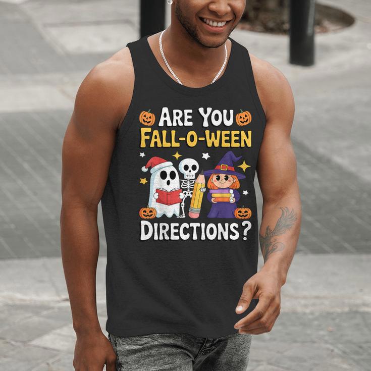 Are You Fall O Ween Directions Halloween Teacher Ghost Men Tank Top, funny gift Are You Fall O Ween Directions Halloween Teacher Ghost Men Tank Top, funny gift