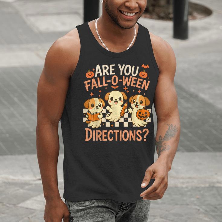Are You Fall O Ween Directions Teacher Halloween Dog Ghost Men Tank Top, funny gift Are You Fall O Ween Directions Teacher Halloween Dog Ghost Men Tank Top, funny gift