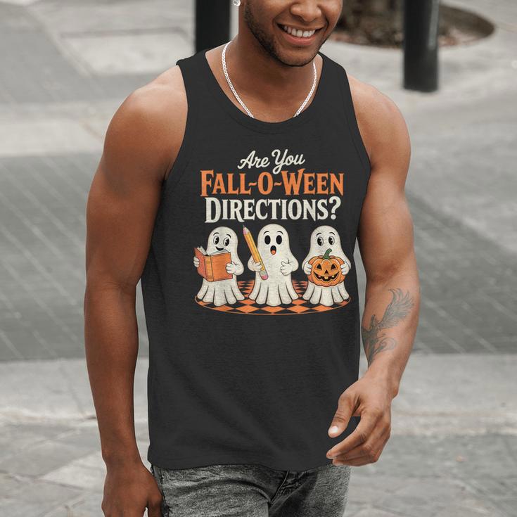 Are You Fall O Ween DirectionsRetro Teacher Halloween Ghost Men Tank Top, funny gift Are You Fall O Ween DirectionsRetro Teacher Halloween Ghost Men Tank Top, funny gift