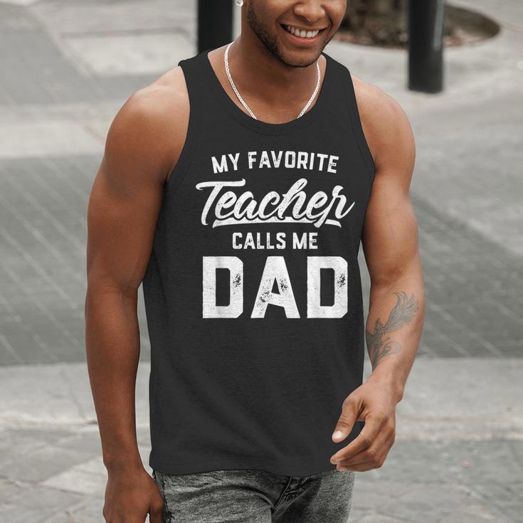 My Favorite Teacher Calls Me Dad Shirt Father's Day For Men Kids Men Tank Top, funny gift