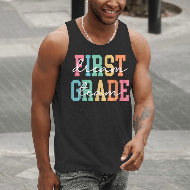 First Grade Dream Team Back To School 1st Grade Teacher Men Tank Top, First Grade Teacher Tank Tops, funny gift