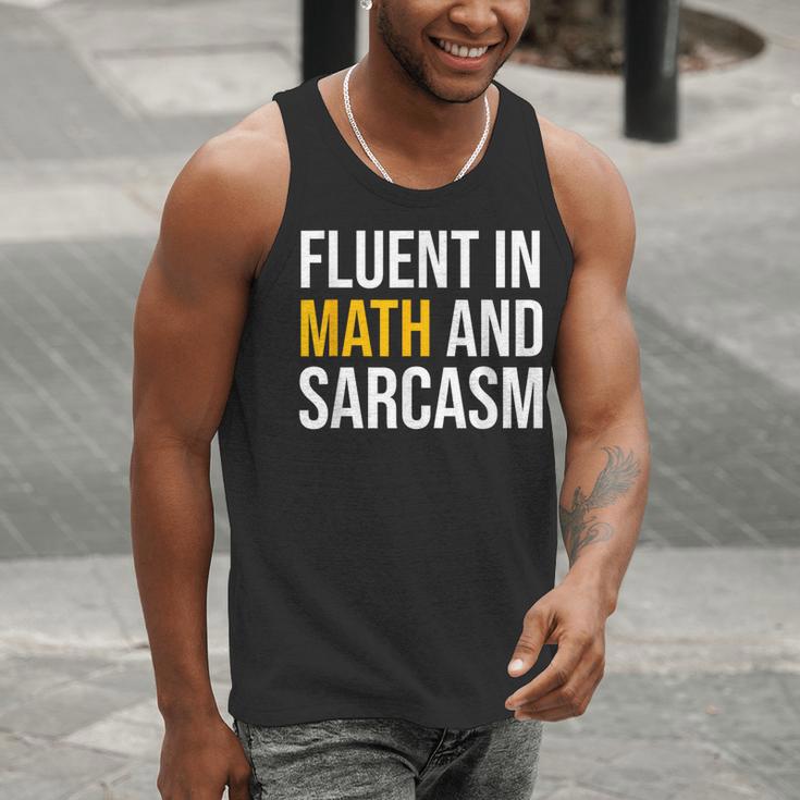 Fluent In Math And Sarcasm Teacher Appreciation Day Gift Men Tank Top, funny gift Fluent In Math And Sarcasm Teacher Appreciation Day Gift Men Tank Top, funny gift