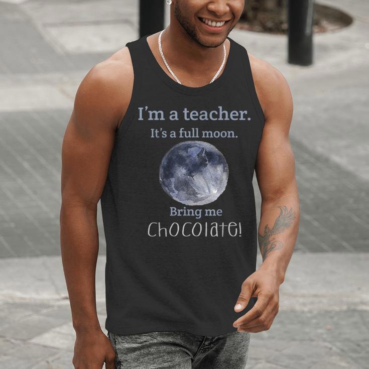 Full Moon Teacher Humor For Men Women Girls Kids Men Tank Top, funny gift