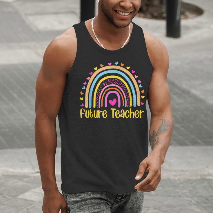 Future Teacher Rainbow Men Tank Top, Future Teacher Tank Tops, funny gift