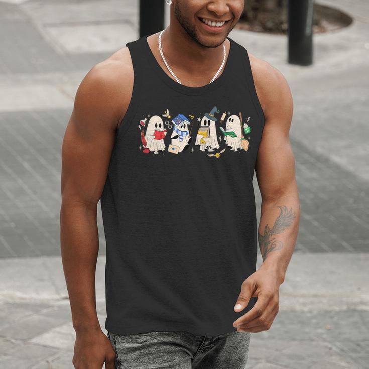 Ghost Book Reading Books Lover Teacher Happy Halloween Men Tank Top, funny gift Ghost Book Reading Books Lover Teacher Happy Halloween Men Tank Top, funny gift