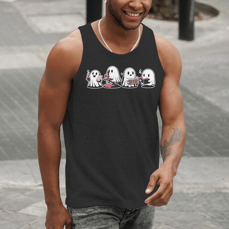 Ghost Science Teacher Chemistry Laboratory Halloween Men Tank Top, Science Teacher Tank Tops, funny gift