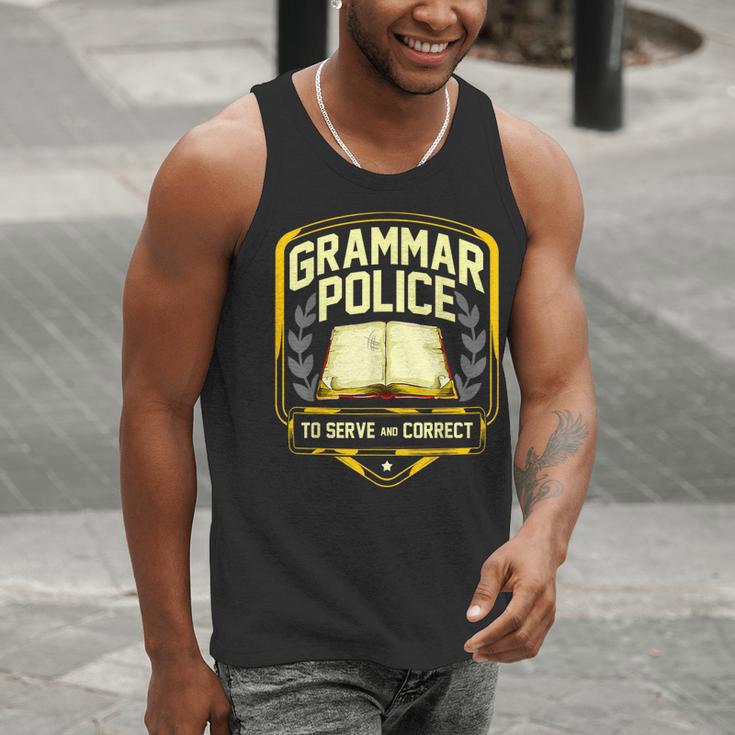 Grammar Police To Serve And Correct English Teacher Men Tank Top, English Teacher Tank Tops, funny gift Grammar Police To Serve And Correct English Teacher Men Tank Top, English Teacher Tank Tops, funny gift