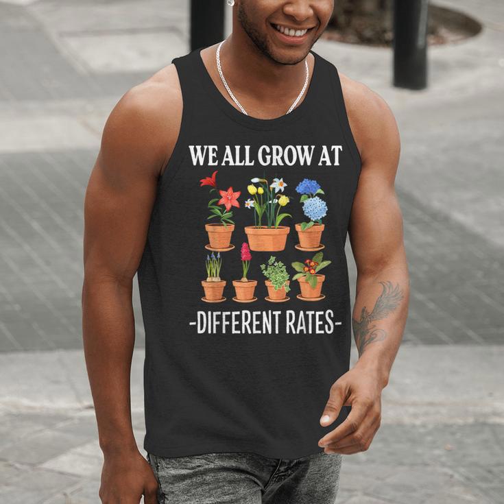 We All Grow At Different Rates Back To School Teacher Men Tank Top, funny gift We All Grow At Different Rates Back To School Teacher Men Tank Top, funny gift