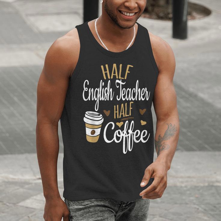 Half Coffee Half English Teacher English Teacher Men Women Men Tank Top, English Teacher Tank Tops, funny gift Half Coffee Half English Teacher English Teacher Men Women Men Tank Top, English Teacher Tank Tops, funny gift