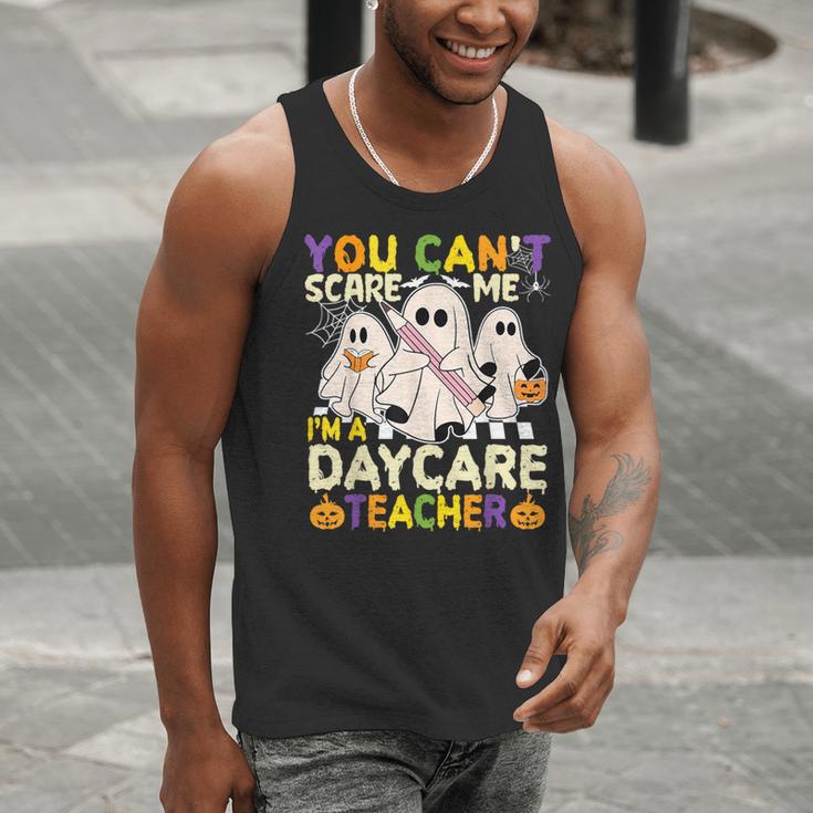 Halloween You Can't Scare Me I'm a Daycare Teacher Ghost Men Tank Top, funny gift