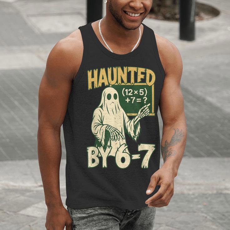 Halloween Costume Haunted By 67 Ghost Math Teacher Professor Men Tank Top, funny gift