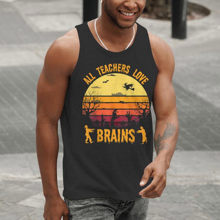 Halloween Costume Teacher Love Brains Zombie Men Tank Top, funny gift Halloween Costume Teacher Love Brains Zombie Men Tank Top, funny gift