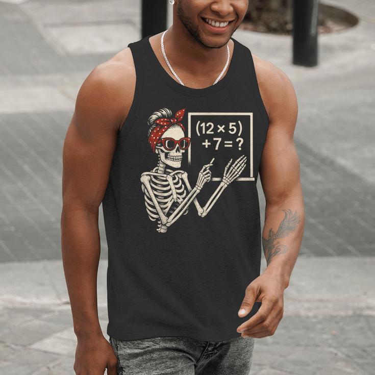 Halloween Math Teacher Skeleton Six Seven Meme Brainrot Men Tank Top, funny gift Halloween Math Teacher Skeleton Six Seven Meme Brainrot Men Tank Top, funny gift