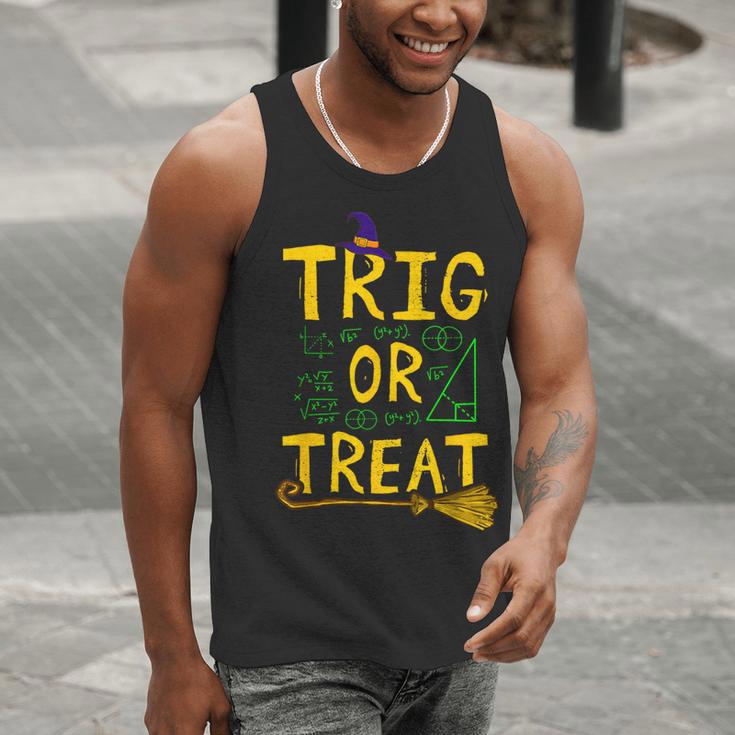 Halloween Math Teacher Trig Or Treat Student School College Men Tank Top, funny gift