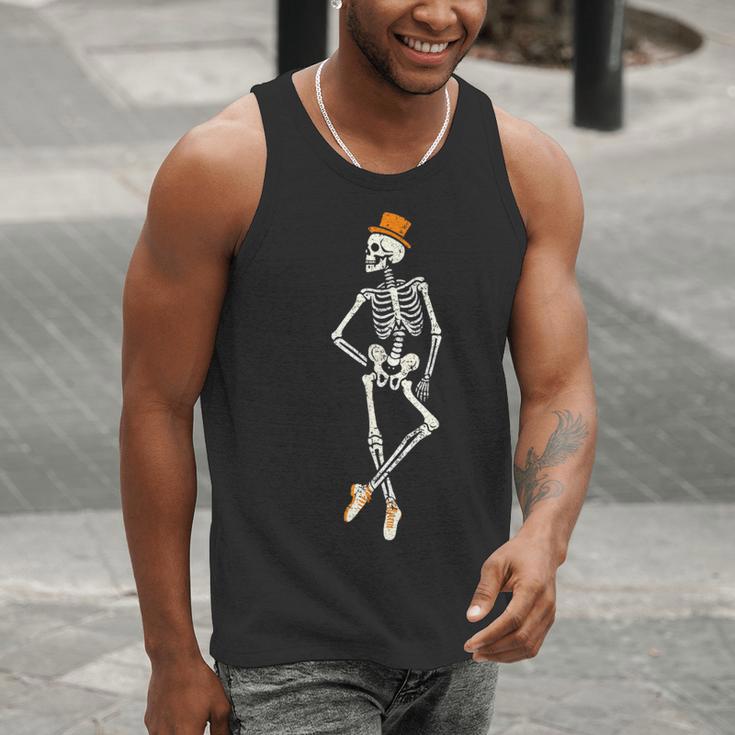 Halloween Skeleton Tap Dance Ballet Dance Teacher Men Tank Top, funny gift