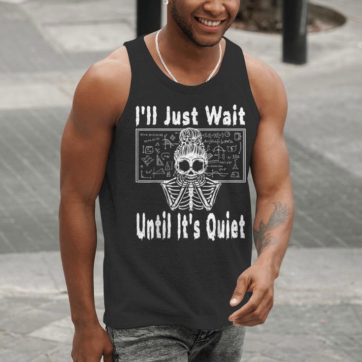Halloween Teacher Math I'Ll Just Wait Until It's Quiet Men Tank Top, funny gift Halloween Teacher Math I'Ll Just Wait Until It's Quiet Men Tank Top, funny gift