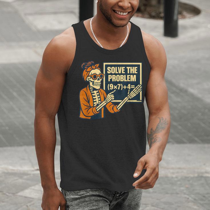 Halloween Teacher Six Seven Meme 6 7 Skeleton Spooky Costume Men Tank Top, funny gift Halloween Teacher Six Seven Meme 6 7 Skeleton Spooky Costume Men Tank Top, funny gift