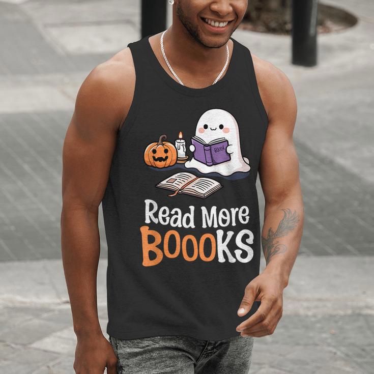 Halloween Teacher Women Cute Reading Ghost Read More Books Men Tank Top, funny gift Halloween Teacher Women Cute Reading Ghost Read More Books Men Tank Top, funny gift